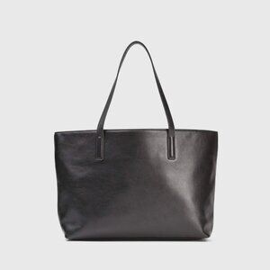 Quince Italian Leather Tote - black